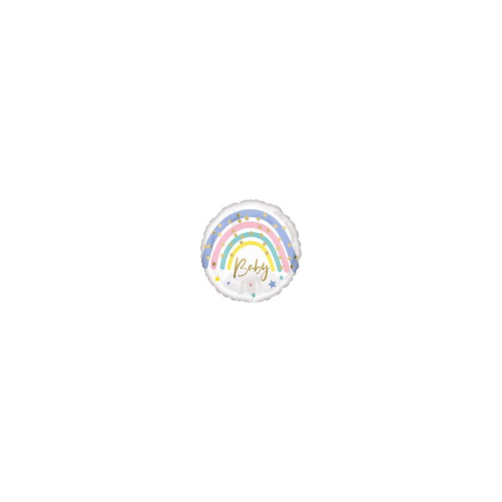 Ballon aluminium arc en ciel baby