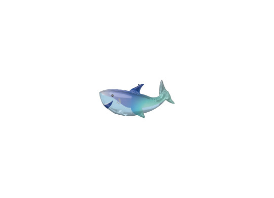 Ballon aluminium forme requin