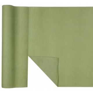 Chemin de table intissé olive 40cmx4.80M - Décoration de table