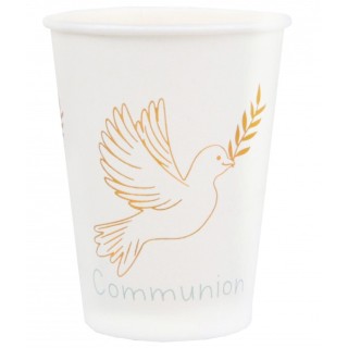 10 Gobelets communion fleurie