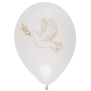8 ballons communion fleurie