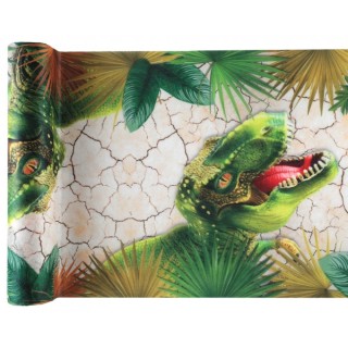 Chemin de table dinosaure vert 28cmx5m