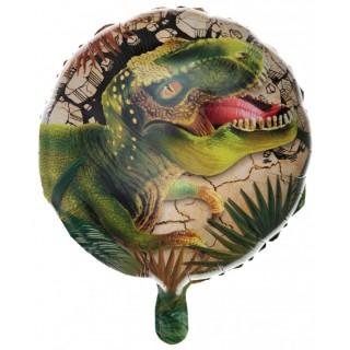 Ballon alu dinosaure vert