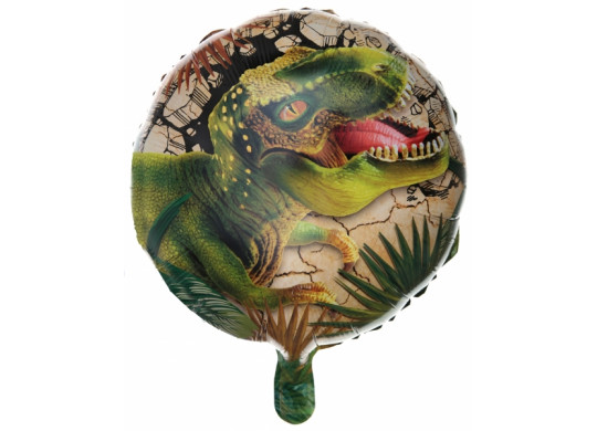 Ballon alu dinosaure vert