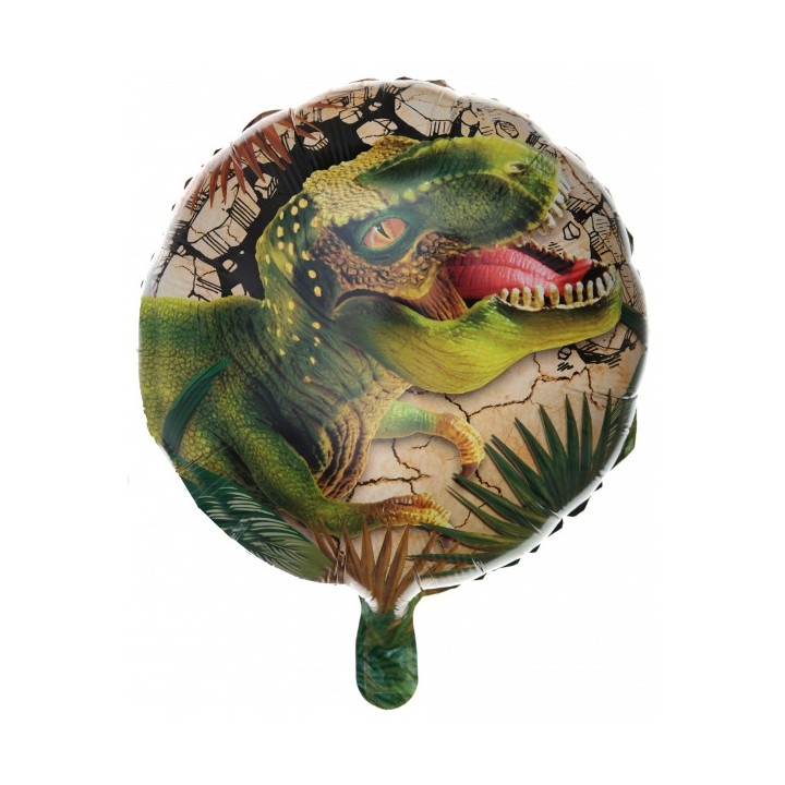 Ballon alu dinosaure vert