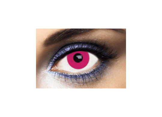 Lentilles de contact oeil rose