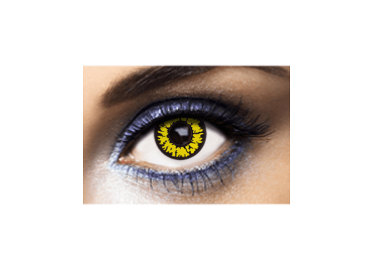 Lentilles de contact loup jaune