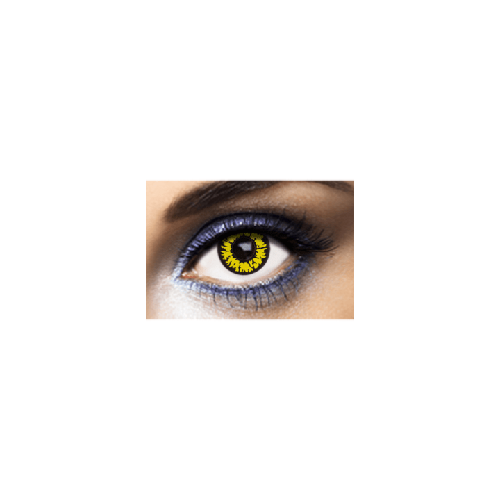 Lentilles de contact loup jaune