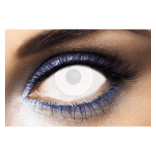 Lentilles de contact oeil blanc sans pupille