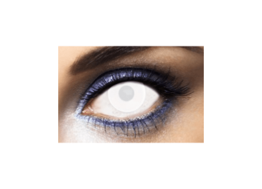 Lentilles de contact oeil blanc sans pupille