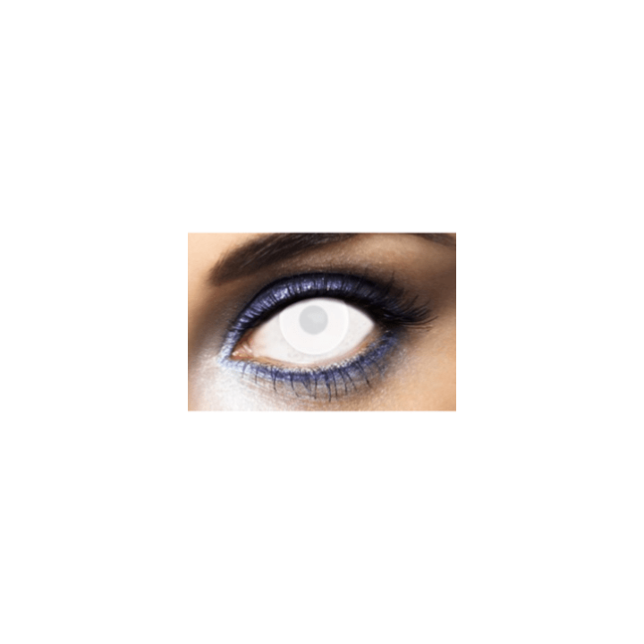 Lentilles de contact oeil blanc sans pupille
