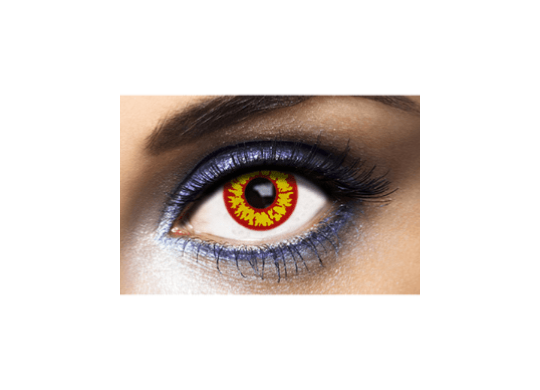 Lentilles de contact loup rouge