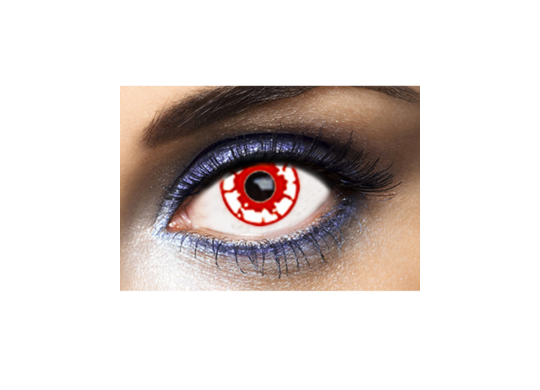 Lentilles de contact zombie rouge