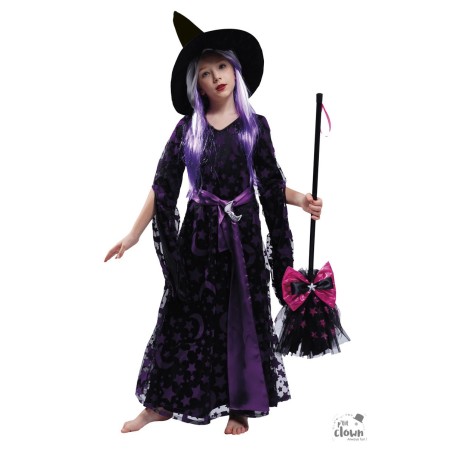 Coloriage Pour Enfants Sorcière D'halloween Avec Des Citrouilles