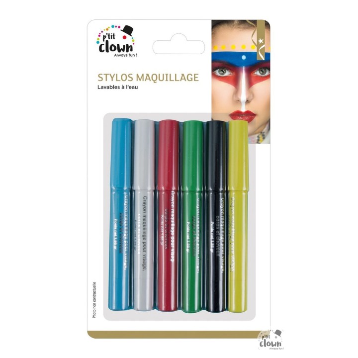 Stylo maquillage à l'eau x6