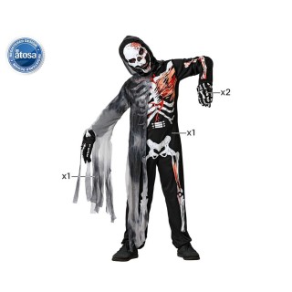 Costume enfant garçon squelette et lambeaux