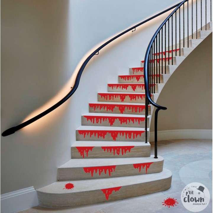 Décor escalier sang