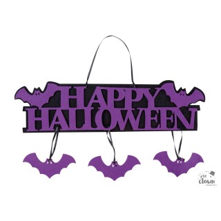 Plaque porte Happy Halloween
