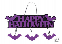 Plaque porte Happy Halloween