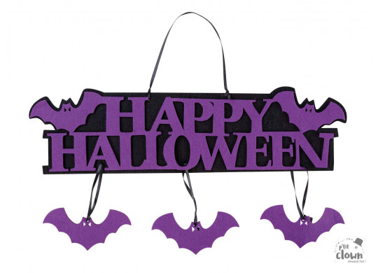 Plaque porte Happy Halloween