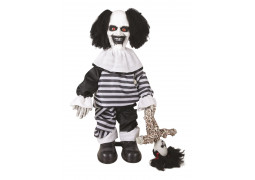 Clown cheveux noirs avec bébé