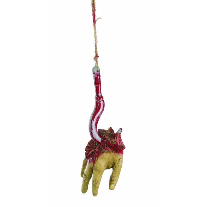 Bras arraché sur crochet boucher