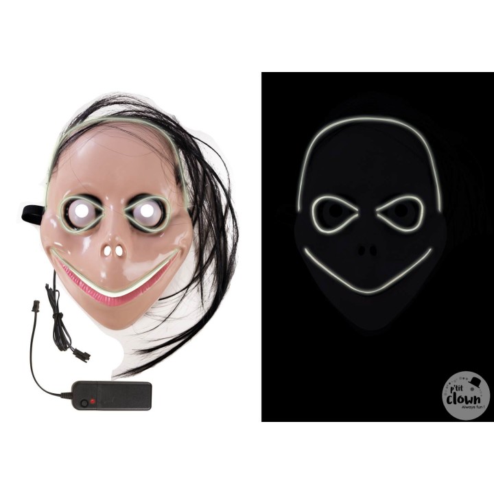 Masque adulte rigide momo lumineux