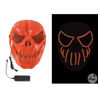 Masque adulte rigide citrouille lumineux