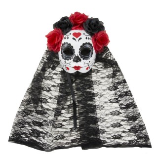 Masque day of dead avec voile