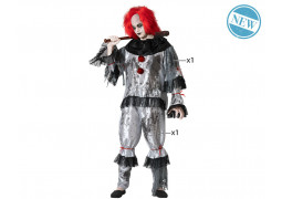 Costume homme clown gris