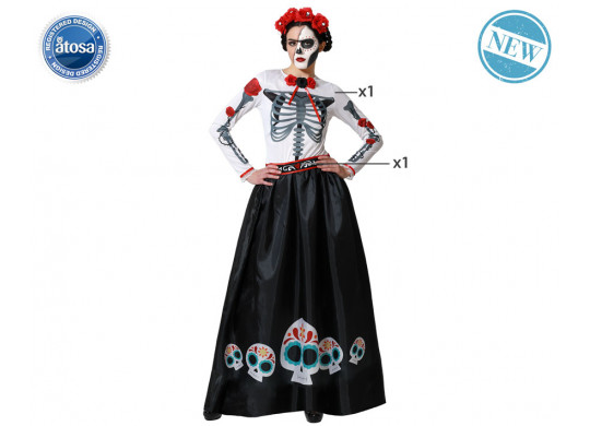 Costume femme robe day of dead