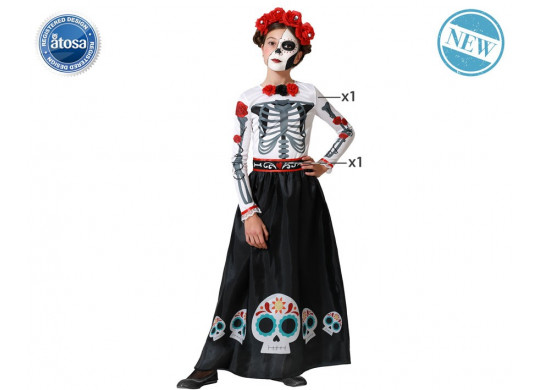 Costume enfant fille squelette day of dead