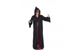 Costume enfant mixte cape sorcier noir/bordeaux