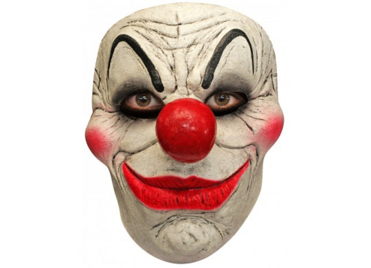 Masque adulte latex clown nez rouge