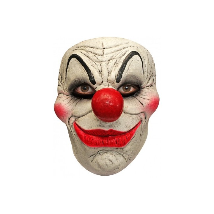 Masque adulte latex clown nez rouge