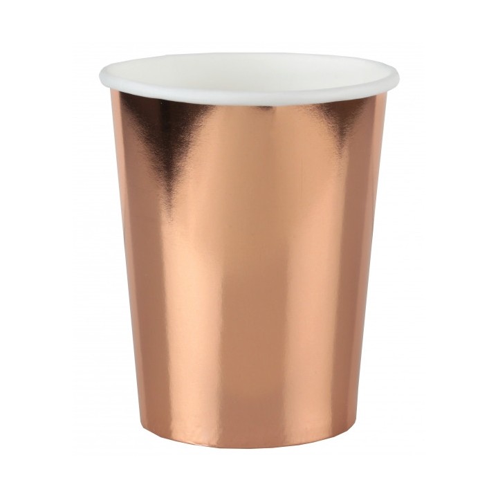 10 Gobelets rose gold