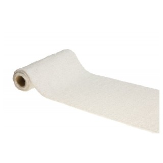 Chemin de table polaire blanc filament argent