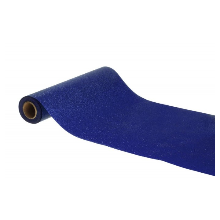 Chemin de table pailleté bleu nuit prémium