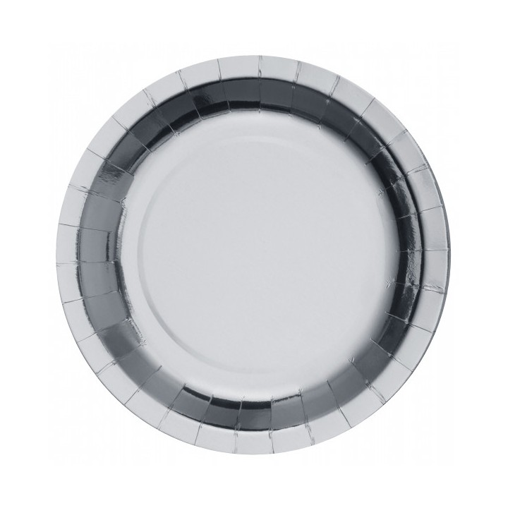 10 Assiettes argent