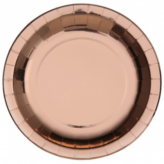 10 Assiettes rose gold