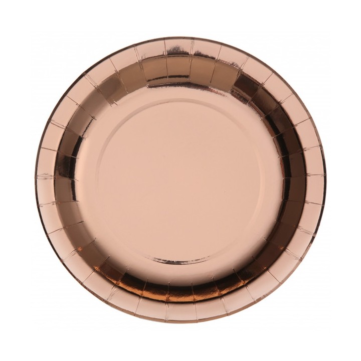 10 Assiettes rose gold