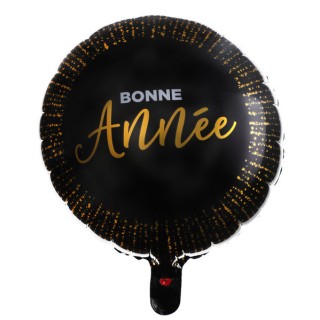 Ballon aluminium bonne année scintillant or