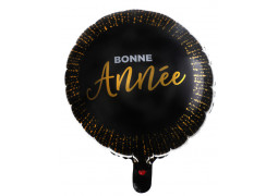 Ballon aluminium bonne année scintillant or