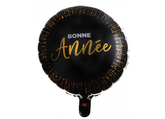 Ballon aluminium bonne année scintillant or