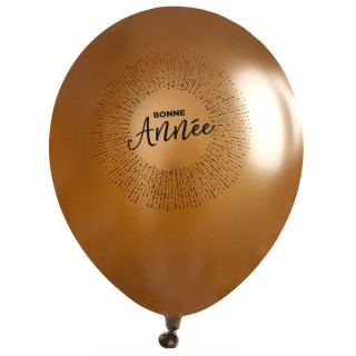 6 Ballons or bonne année scintillant