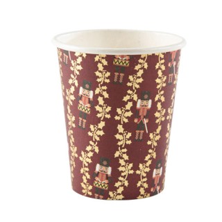 8 Gobelets rouge casse noisette