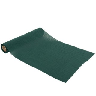 Chemin de table mousseline vert sapin 28cmx5m