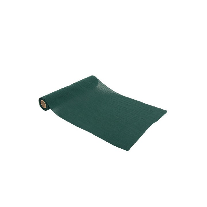 Chemin de table mousseline vert sapin 28cmx5m