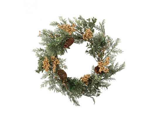 Couronne divinité de Noël or 40cm