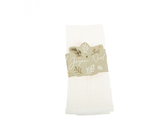 8 Rond de serviette vert sauge Joyeux Noël botanique 8 Rond de serviette vert sauge Joyeux Noël botanique